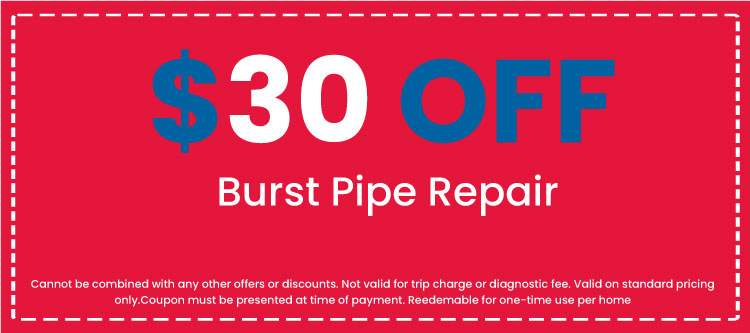 Discounts on Burst Pipe Repair